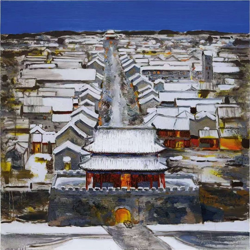 “移山——孟新宇油画作品展”在商丘工学院美术馆举行(图5)